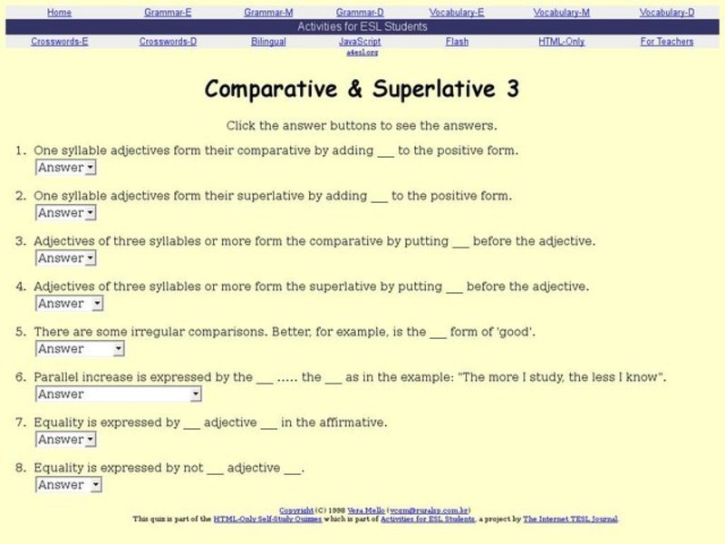 Comparative & Superlative Interactive