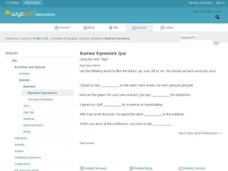 Business Expressions Quiz - Part 1 Interactive