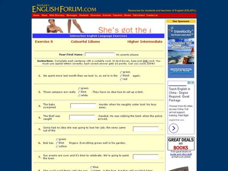 Colorful Idioms Interactive