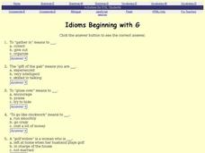 Idioms Beginning with G Interactive