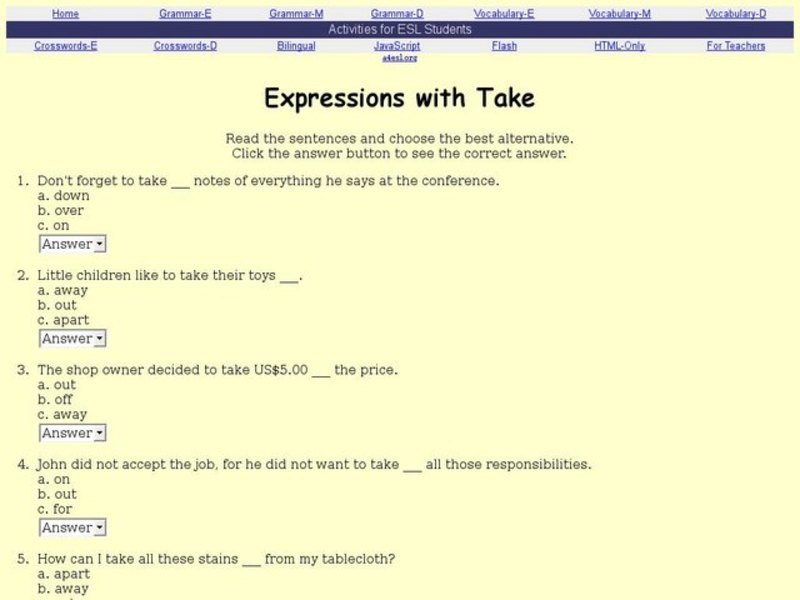 Expressions With Take Interactive