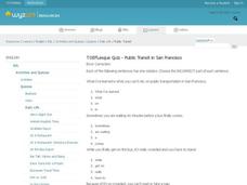 TOEFLesque Quiz-- Public Transit in San Francisco Interactive