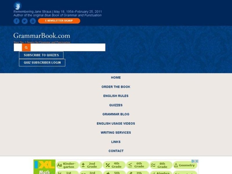 Finding Subjects and Verbs Quiz Interactive