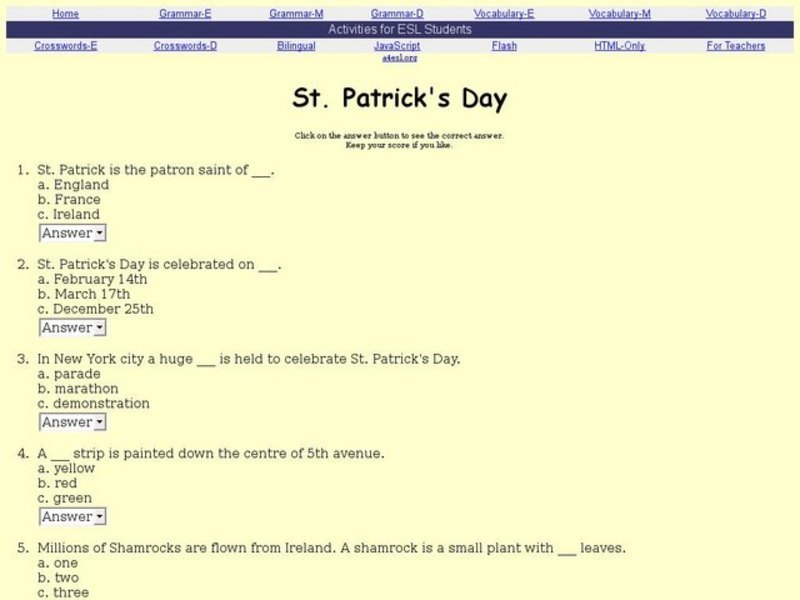 St. Patrick's Day Interactive