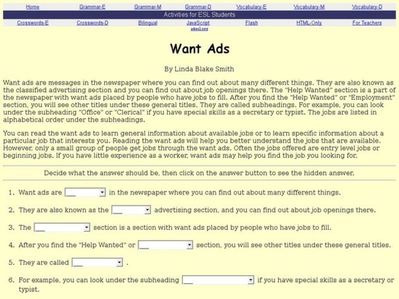 Want Ads Interactive