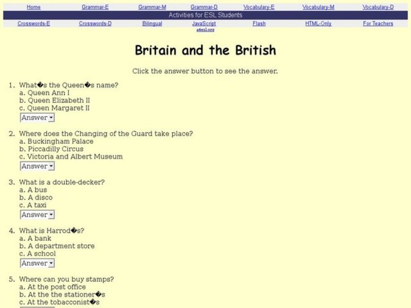 Britain and the British Interactive