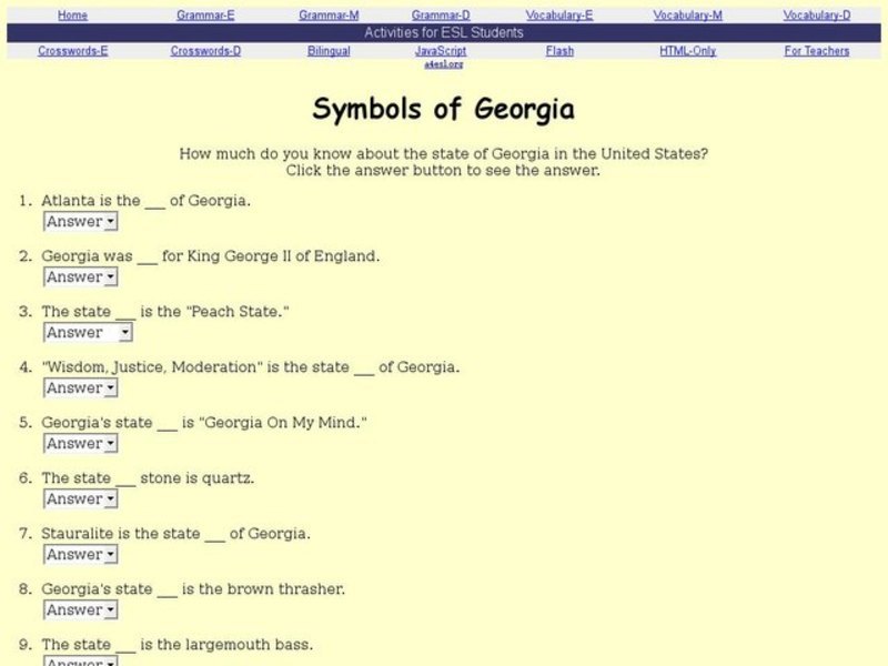 Symbols of Georgia Interactive