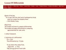 Differentials Lesson Plan