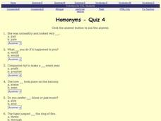 Homonym Quiz Interactive