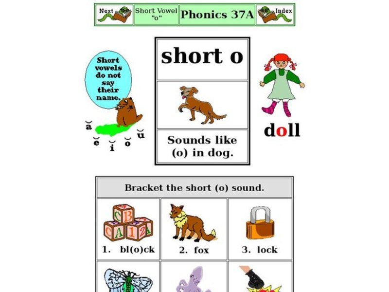Short Vowel "o" Worksheet