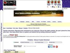 Missouri State Quarter Printable Interactive