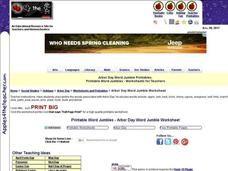 Arbor Day Word Jumble Interactive