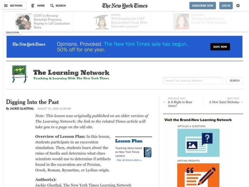 Digging Into the Past Lesson Plan