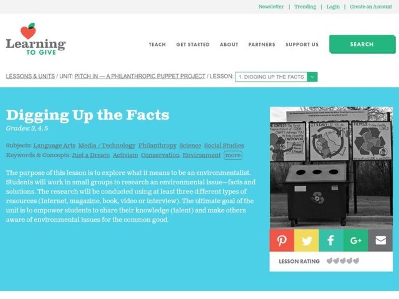 Digging Up The Facts Lesson Plan