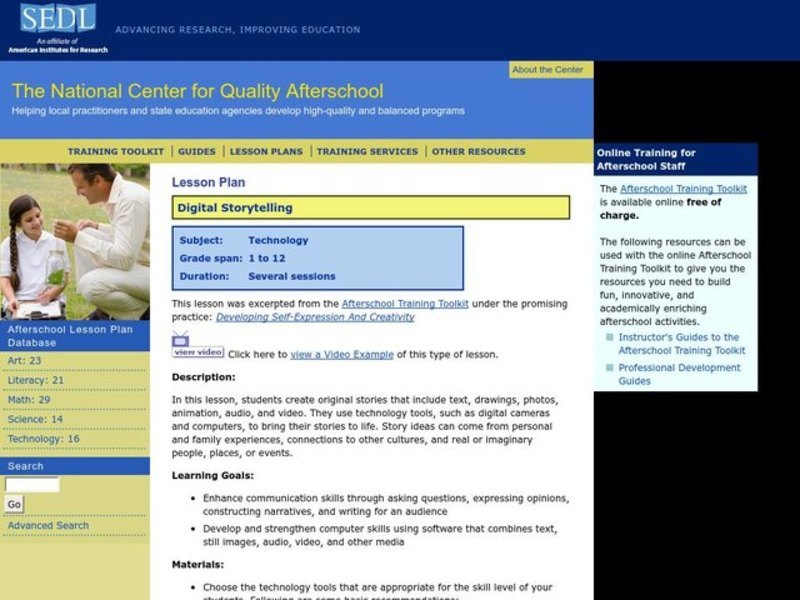 Digital Storytelling Lesson Plan