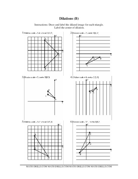 Dilations Worksheet