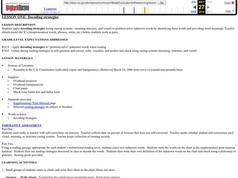 Decoding Strategies Lesson Plan