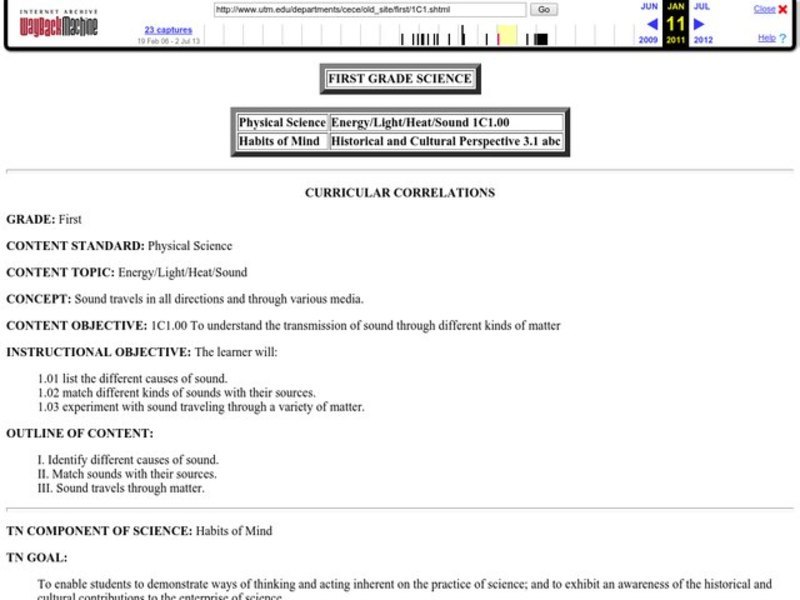 Curricular Correlations Lesson Plan