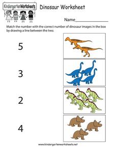 Dinosaur Addition Worksheet