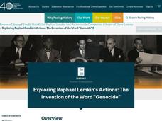 Exploring Raphael Lemkin's Actions: The Invention of the Word "Genocide" Lesson Plan
