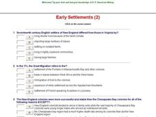 Early Settlements (2): Colonial America Interactive