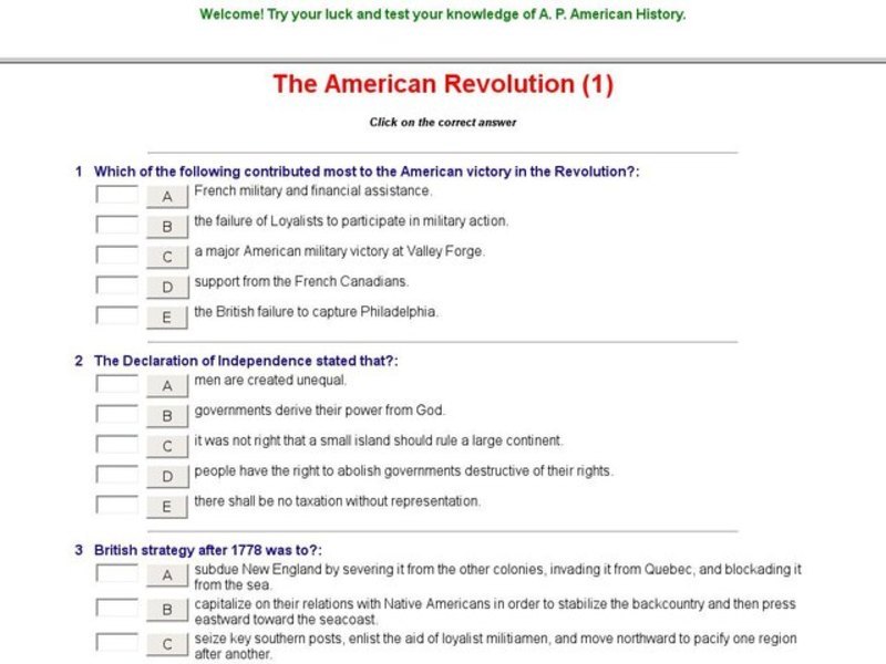 The American Revolution (1) Interactive
