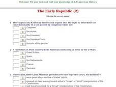 The Early Republic (2) Interactive