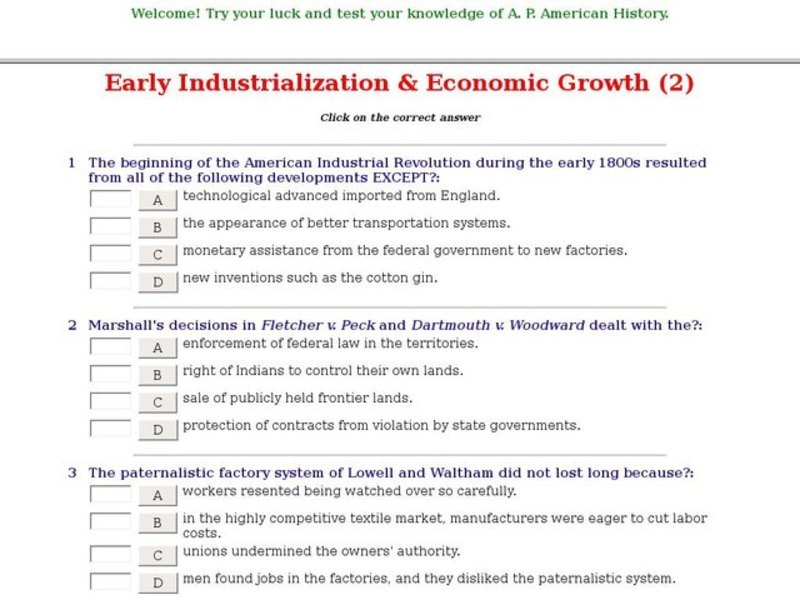 Early Industrialization & Economic Growth (2) Interactive
