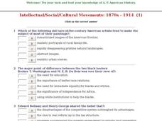 Intellectual/Social/Cultural Movements: 1870s - 1914  (1) Interactive