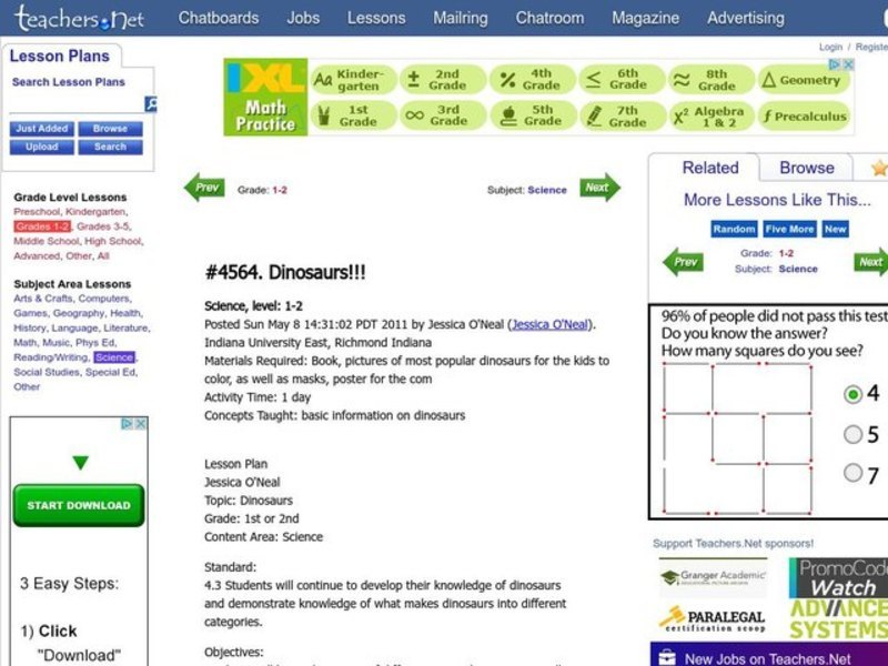 Dinosaurs Lesson Plan