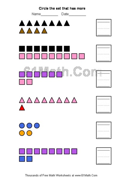 More or Less? Worksheet