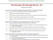 The Roaring '20s through Hoover  (2) Interactive