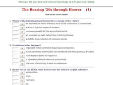 The Roaring '20s through Hoover    (1) Interactive