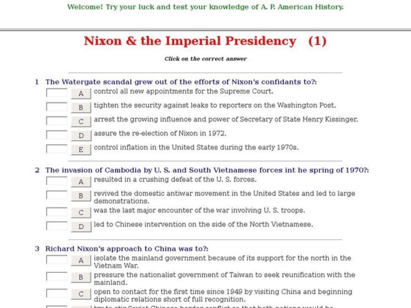 Nixon & the Imperial Presidency (1) Interactive