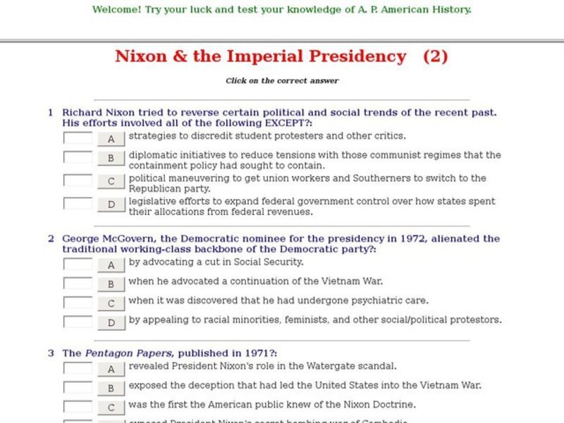 Nixon & the Imperial Presidency (2) Interactive