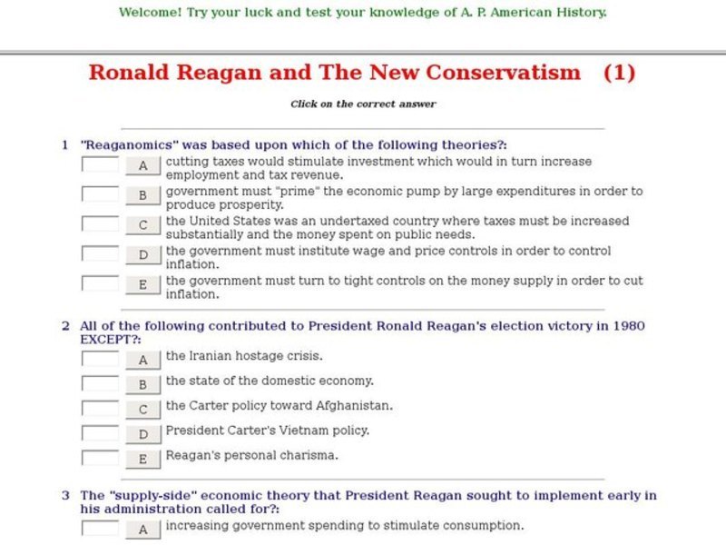 Ronald Reagan and The New Conservatism   (1) Interactive