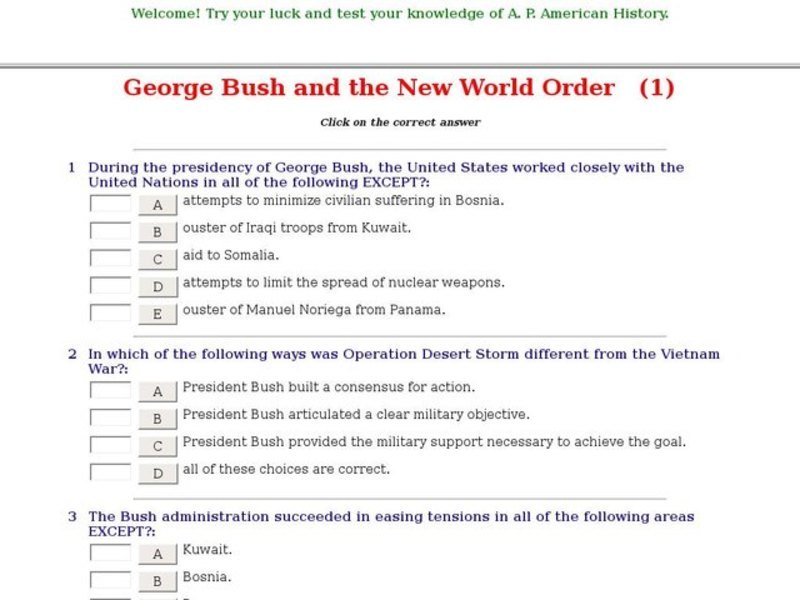 George Bush and the New World Order   (1) Interactive
