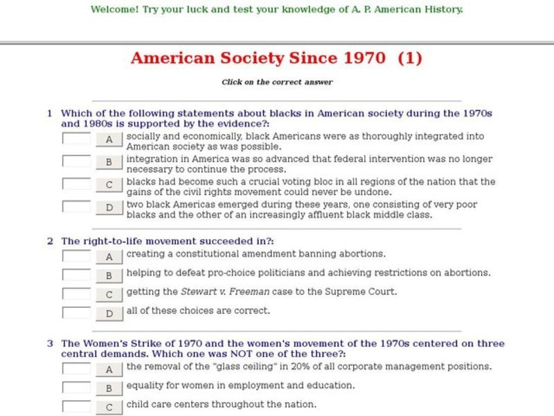 American Society Since 1970  (1) Interactive