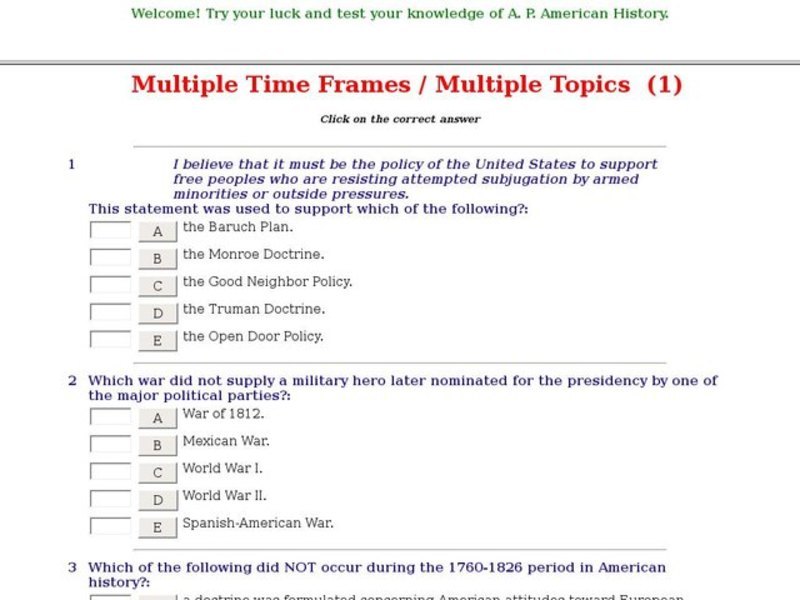 Multiple Time Frames / Multiple Topics  (1) Interactive