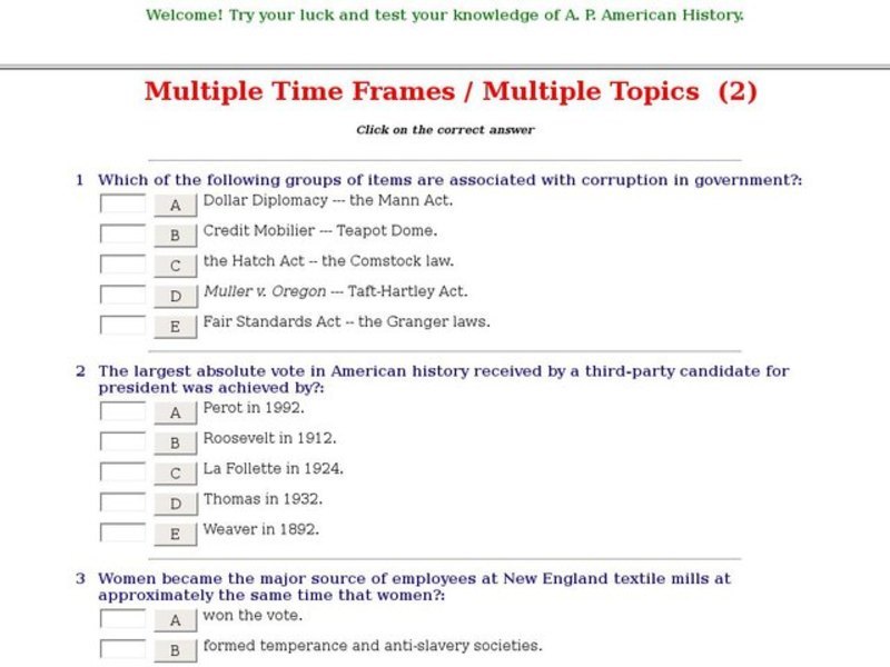Multiple Time Frames / Multiple Topics  (2) Interactive