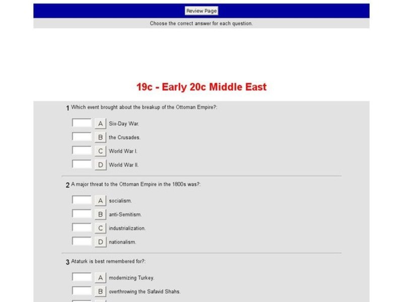 Early Middle East Interactive