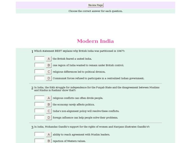 Modern India Interactive