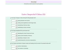Later Imperial China (1) Interactive