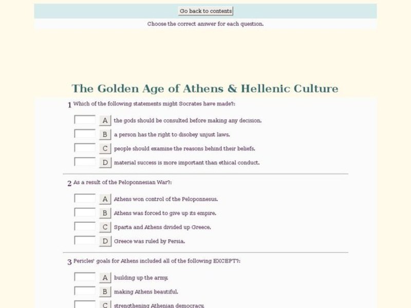 The Golden Age of Athens & Hellenic Culture Interactive