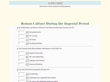 Roman Culture During the Imperial Period Interactive