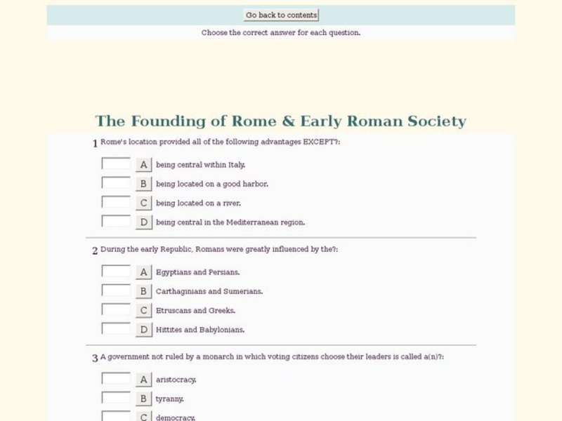 The Founding of Rome & Early Roman Society Interactive