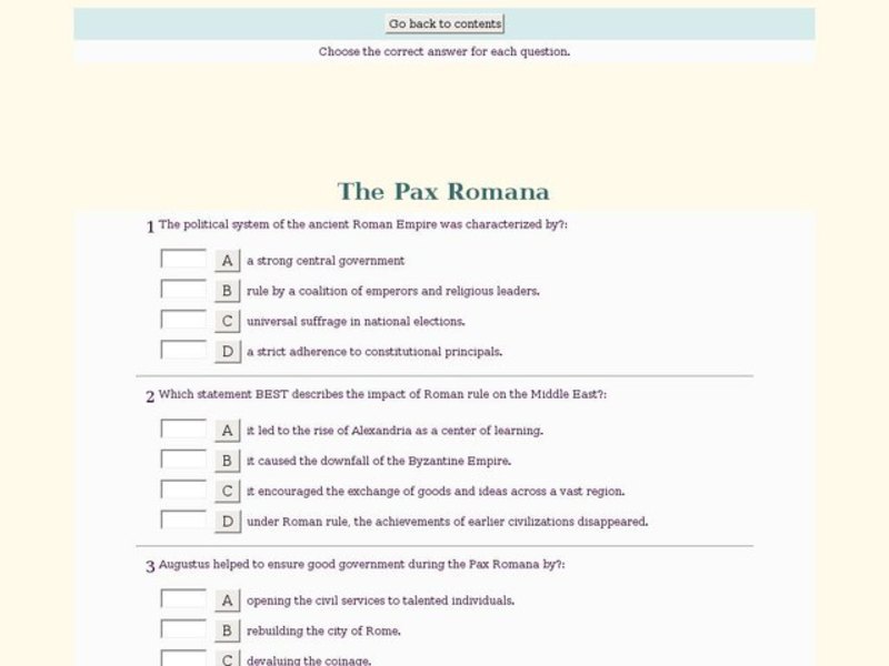 The Pax Romana Interactive