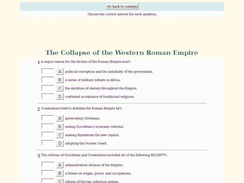The Collapse of the Western Roman Empire Interactive