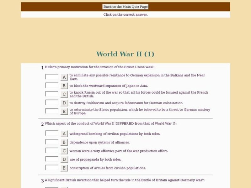 World War II (1) Interactive