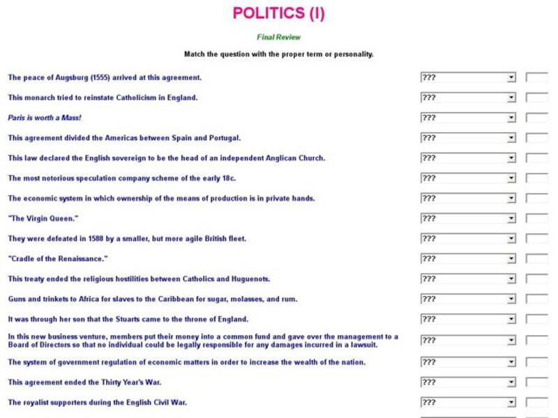 Politics (1) Interactive